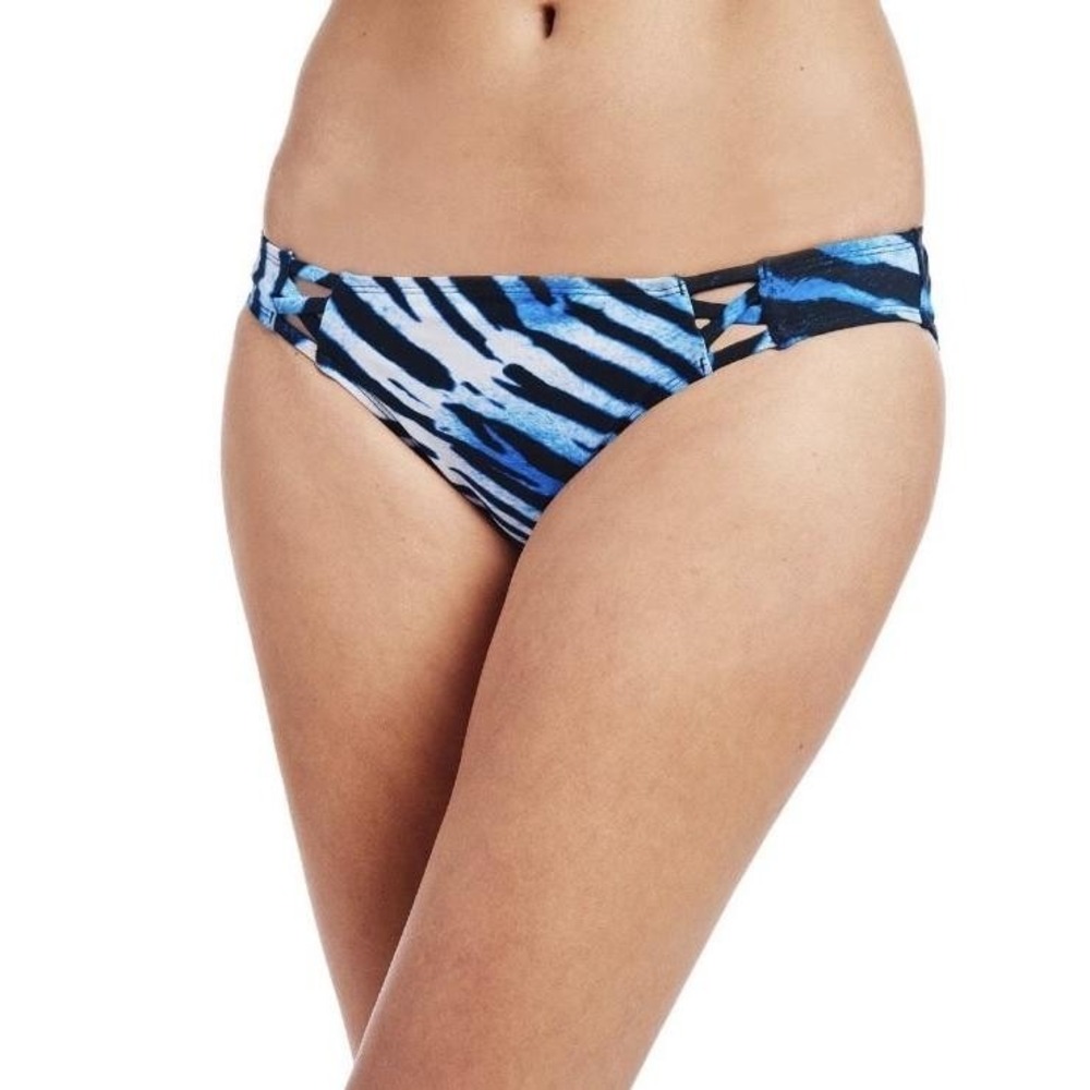 Rachel Rachel Roy Womens Blue‎ Lined Swim Bottom Swimsuit L